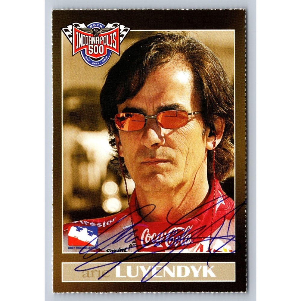 Arie Luyendyk Autographed Trading Card 2002 Indianapolis 500 Indy Racing League